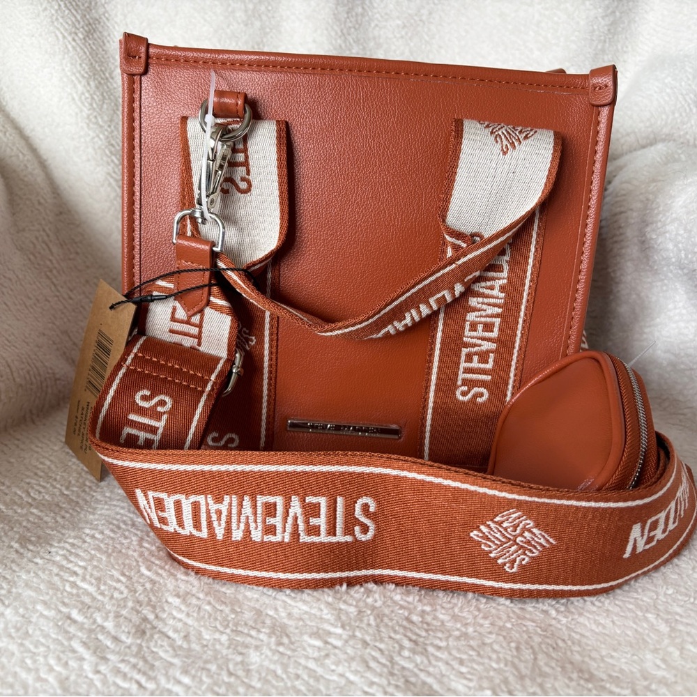 Steve Madden Bwebber Satchel - Whiskey Spice NWT - Picture 4 of 9